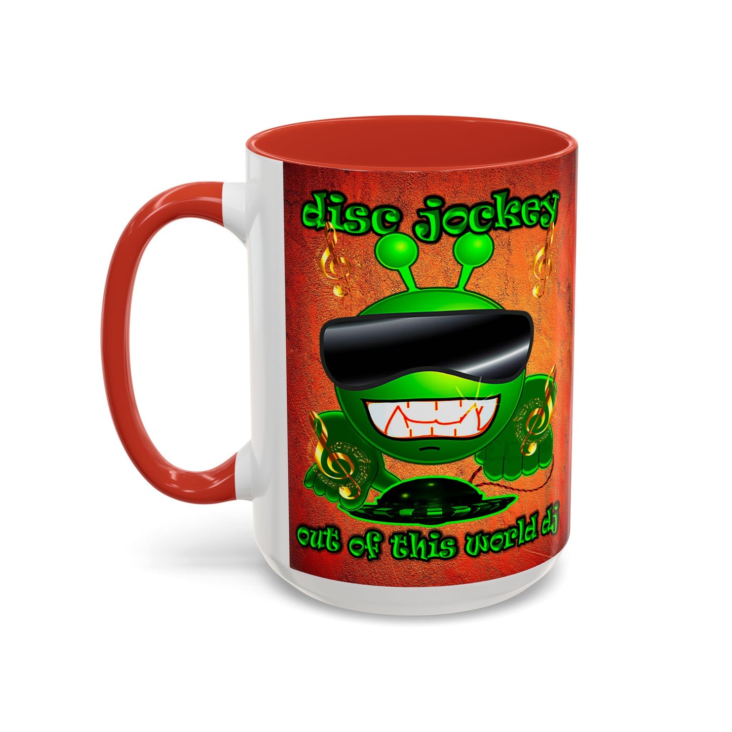 disc jockey - Accent Mug (burnt orange)