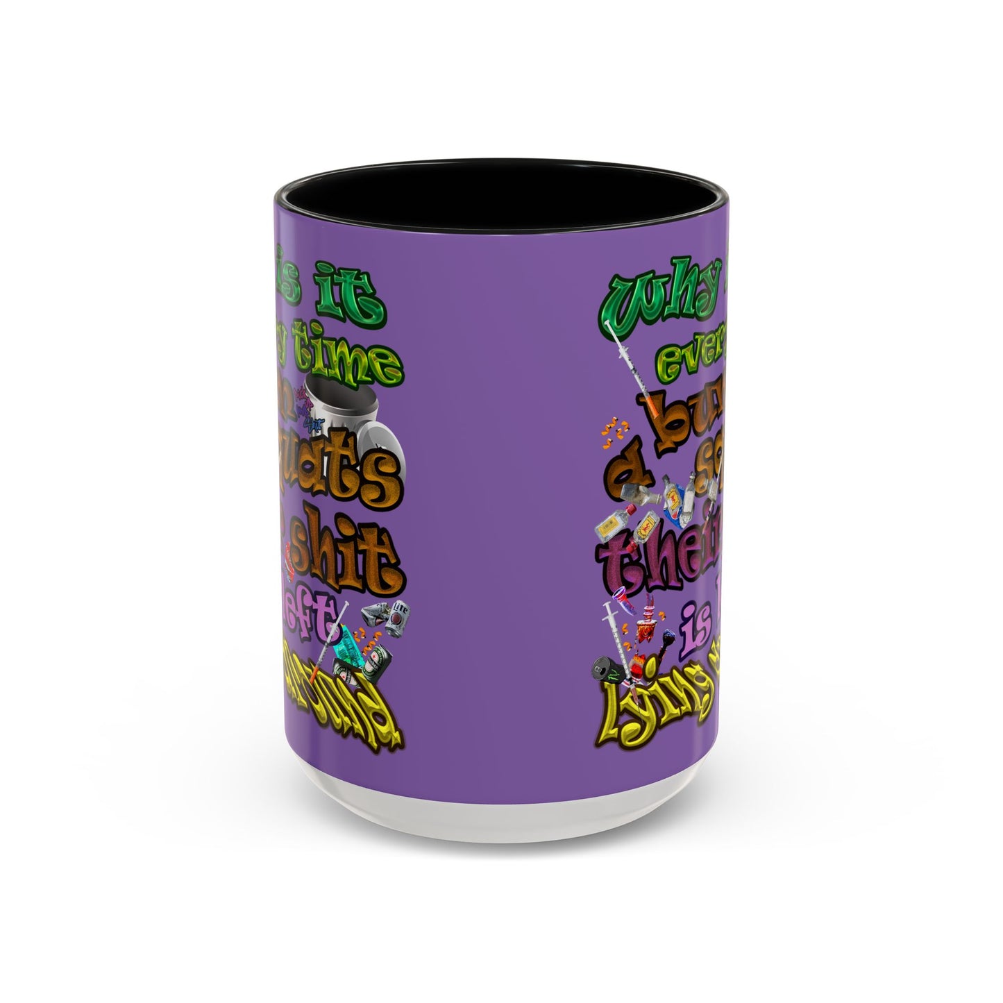 the bum's shit - Accent Mug (light purple)