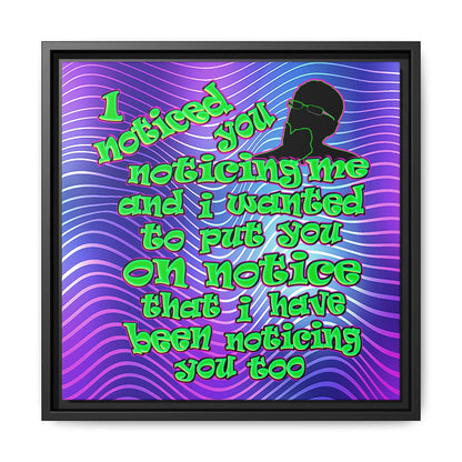 noticed you noticing - framed canvas art (purple wave)