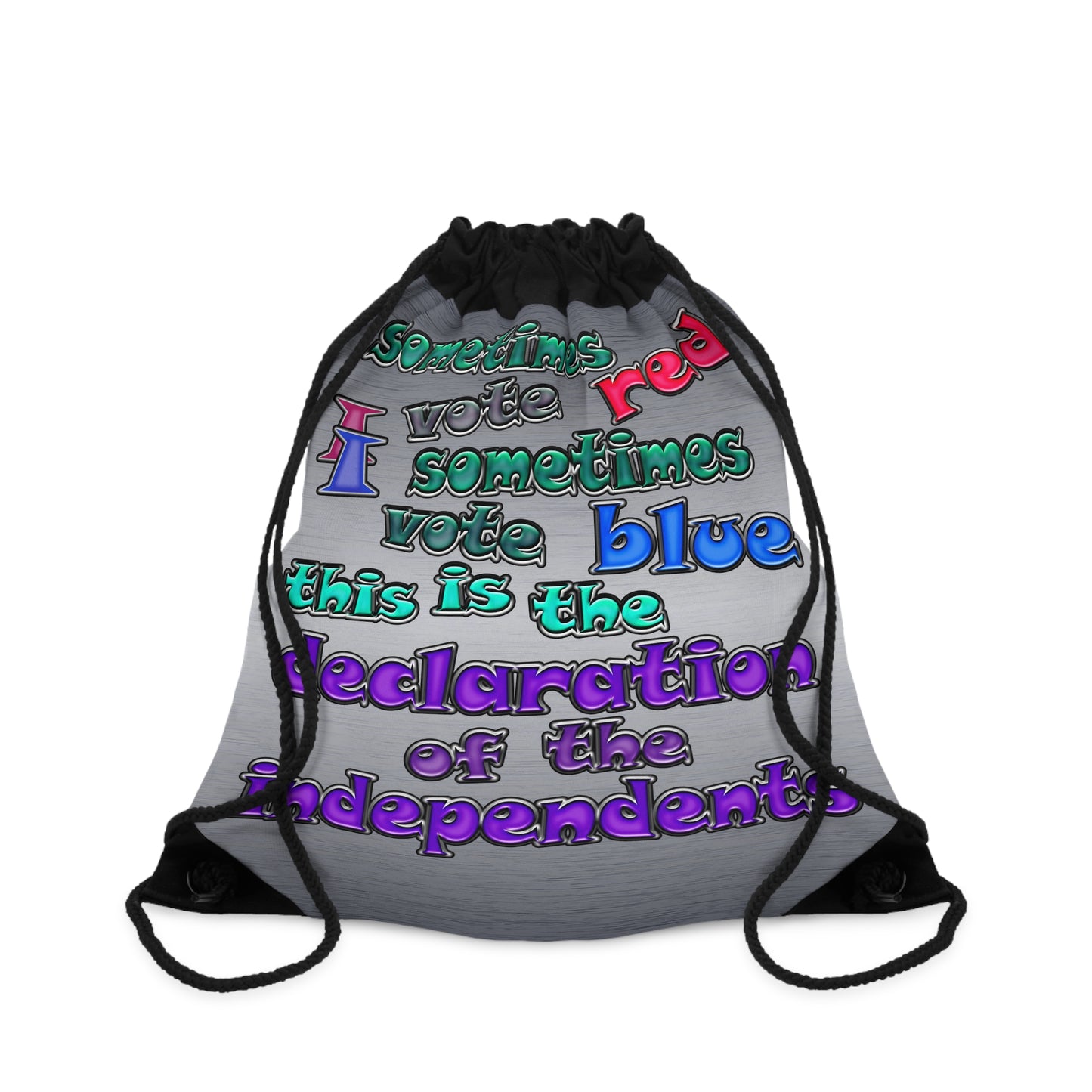 declaration of the independents - Drawstring Bag (brushed nickel)