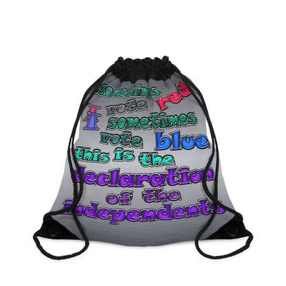 declaration of the independents - Drawstring Bag (brushed nickel)