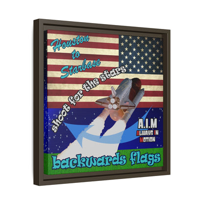shoot for the stars - framed canvas art ('snoops' background)