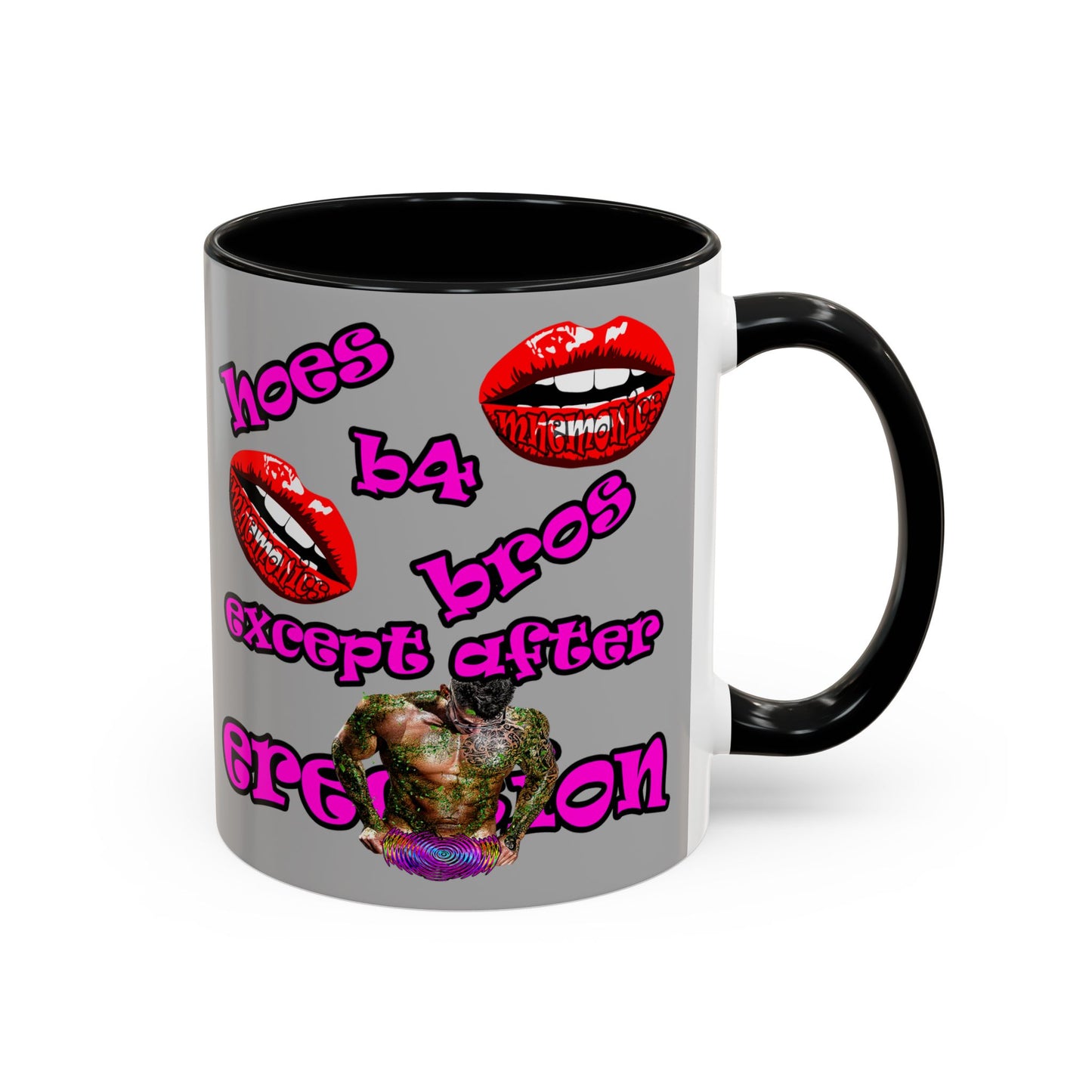 hoes b4 bros - Accent Mug (light grey)