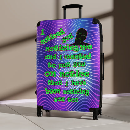 noticed you noticing - Suitcase (purple wave)
