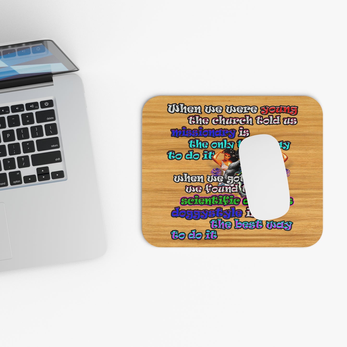 doggystyle - Mouse Pad (Rectangle) (butterscotch wood finish)