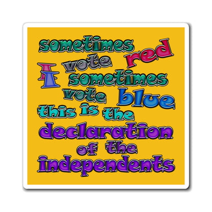 declaration of the independents - Magnets - (yellow)