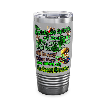 christmas spirits of boston - Ringneck Tumbler, 20oz (light grey)
