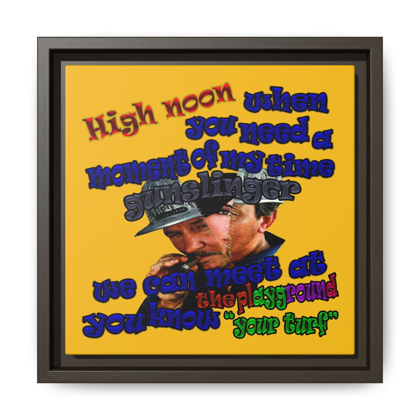 high noon - framed canvas art (yellow)