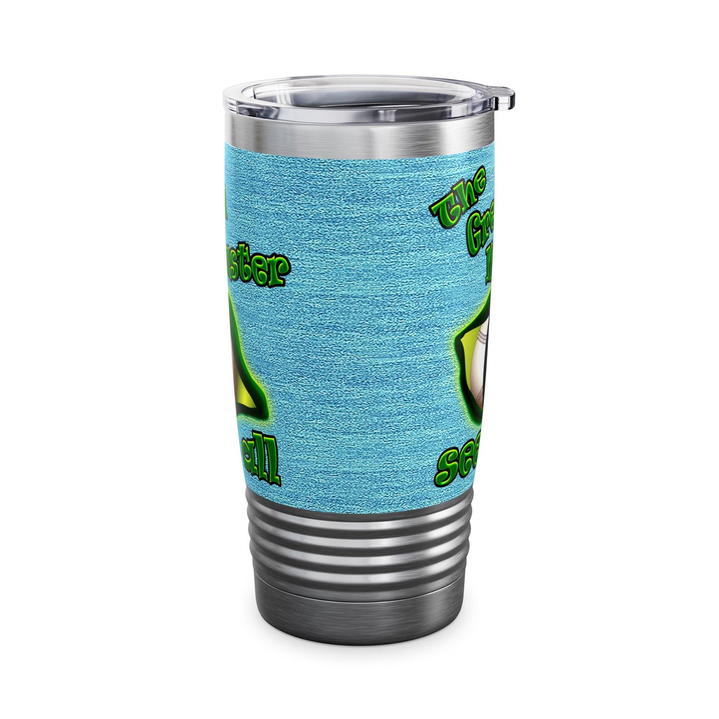 green monster - Ringneck Tumbler, 20oz (faded blue)