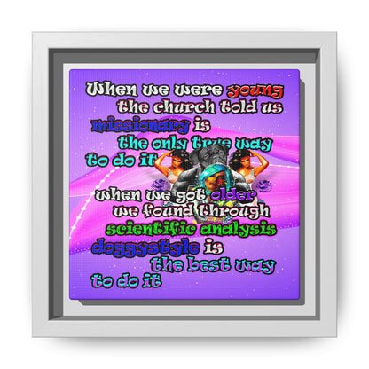 doggystyle - framed canvas art (purple-pink wave)