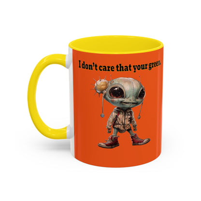 I don't care that your grey - Accent Mug (orange)