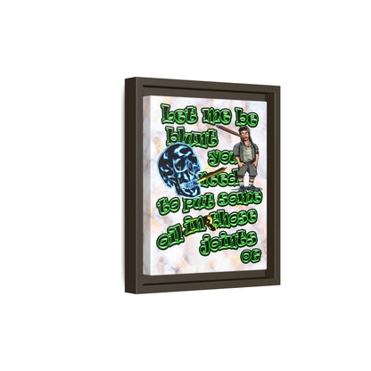 og - framed canvas art (white marble)