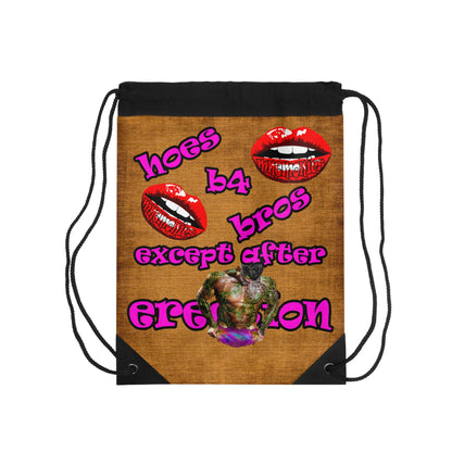 hoes b4 bros - Drawstring Bag (dichromatic brown papyrus)