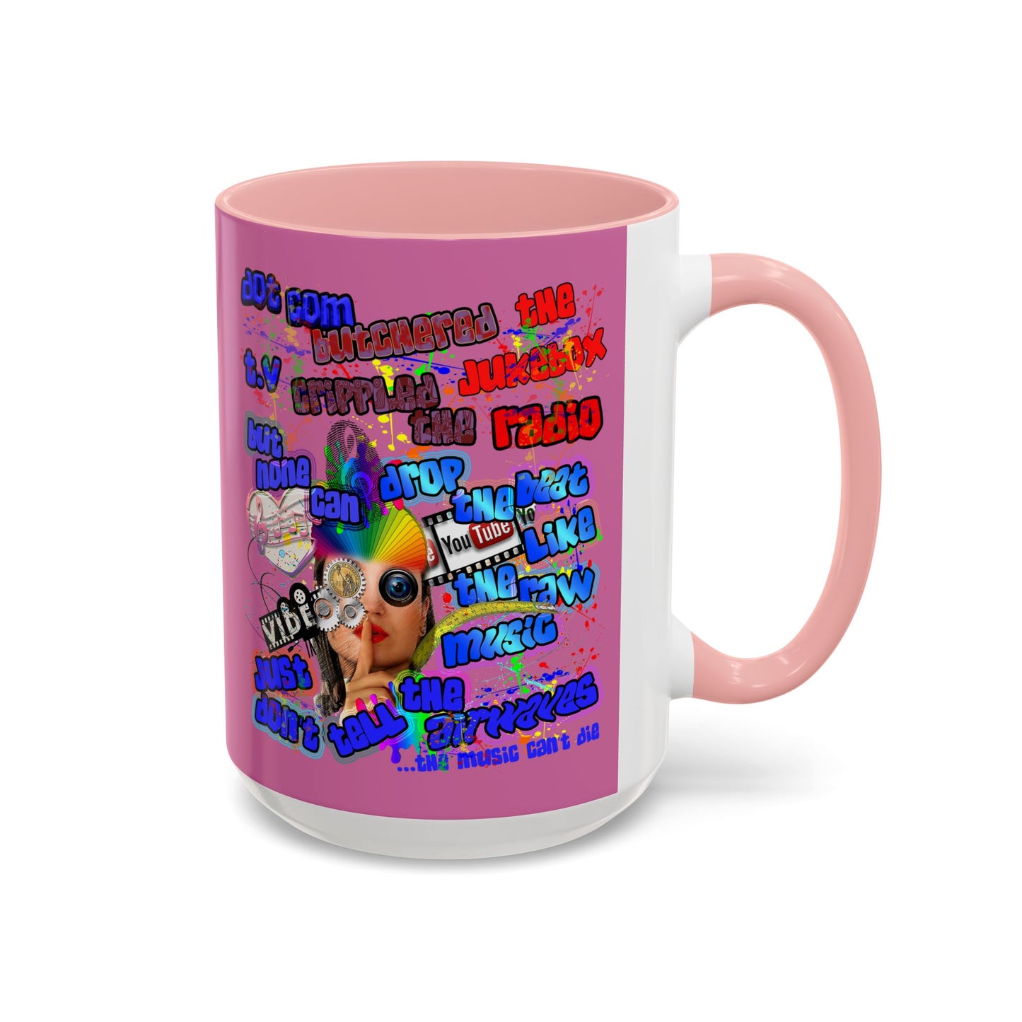 drop the beat - Accent Mug (light pink)