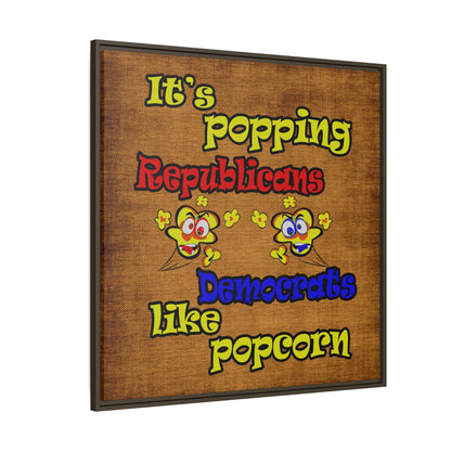 popping like popcorn - framed canvas art (brown papyrus)