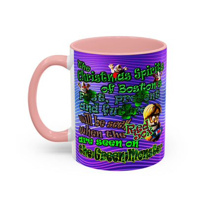 christmas spirits of boston - Accent Mug (purple wave)
