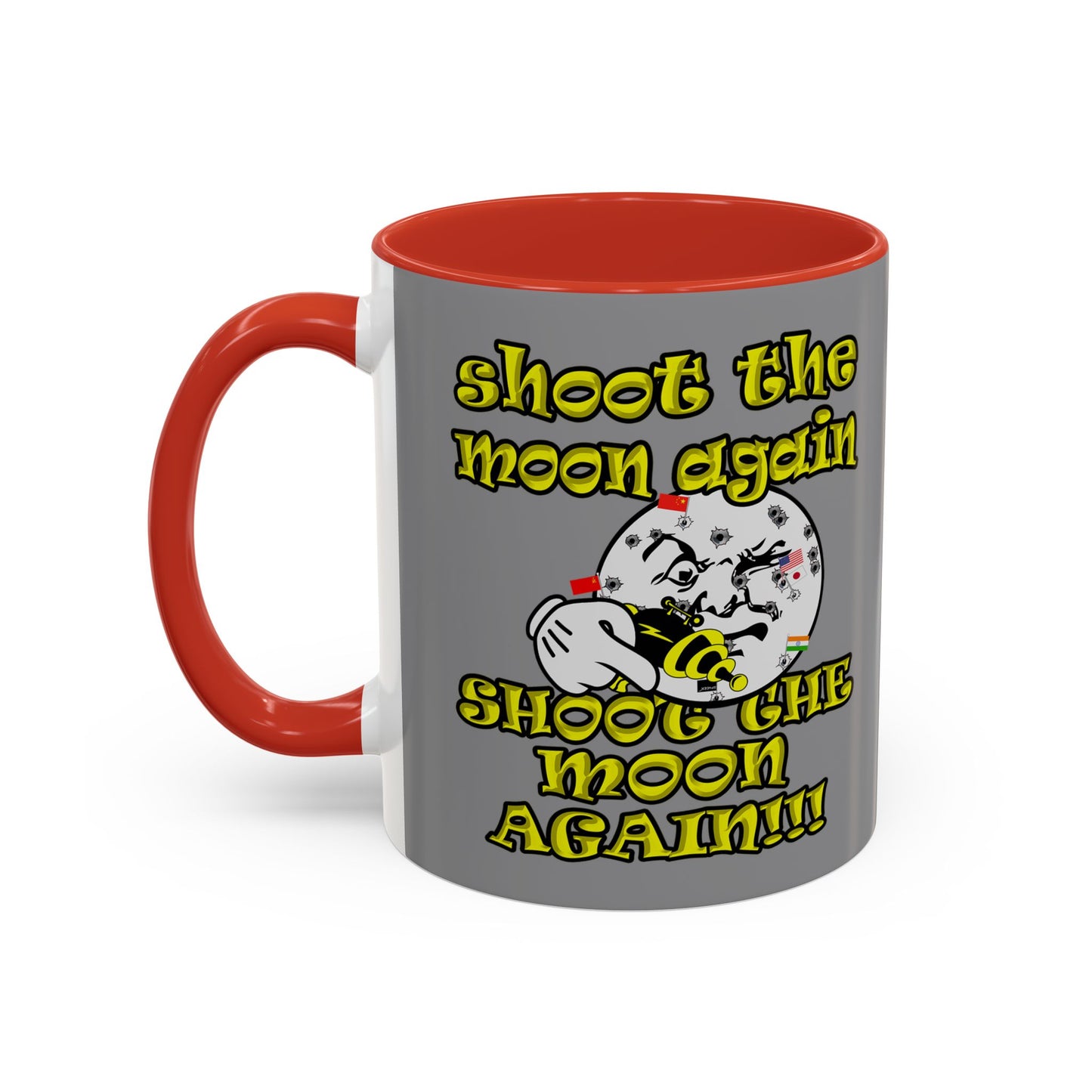 shoot the moon again - Accent Mug (grey)