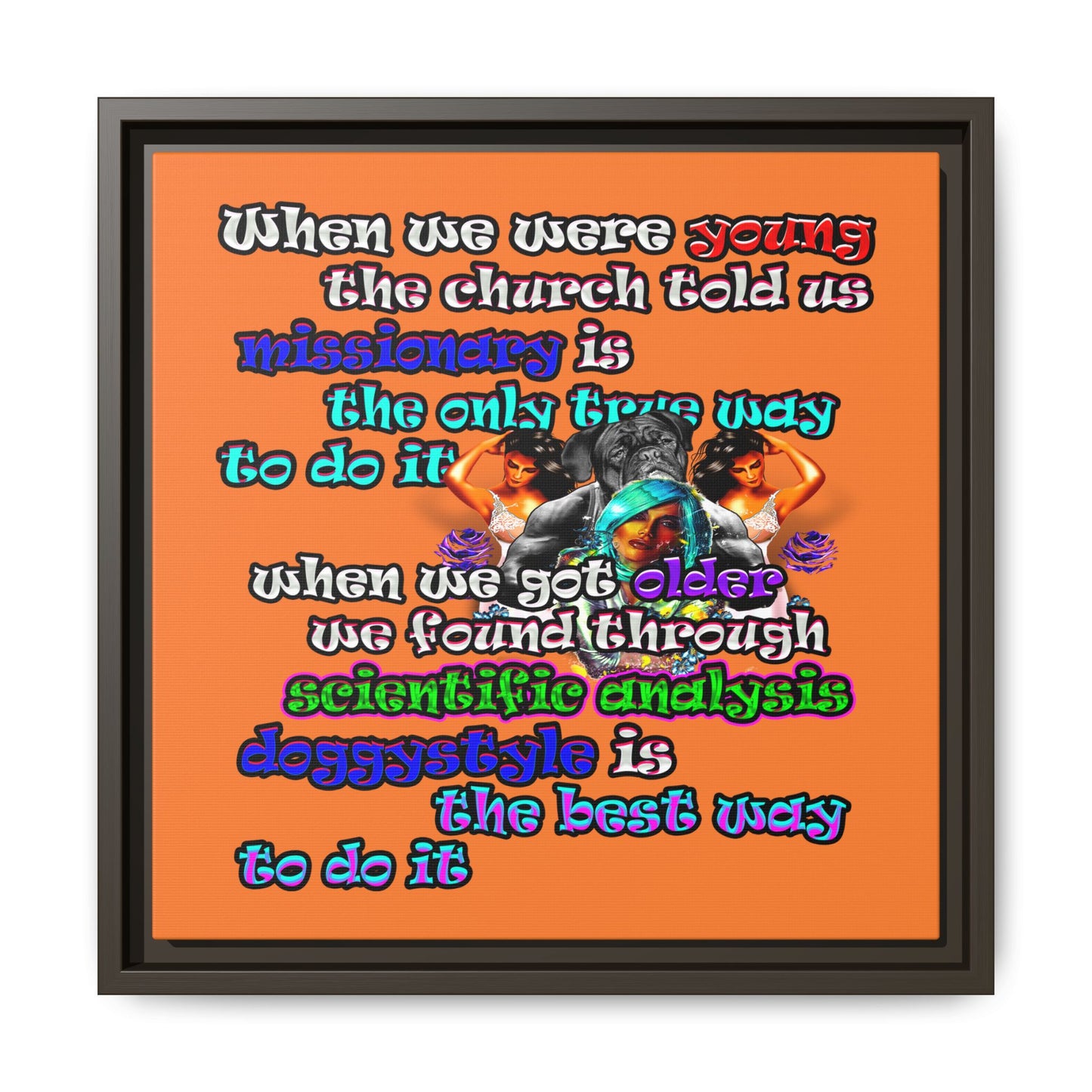 doggystyle - framed canvas art (crusta)