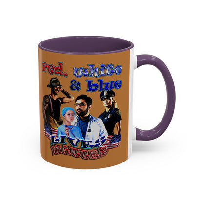 rw&b lives matter - Accent Mug (light brown)