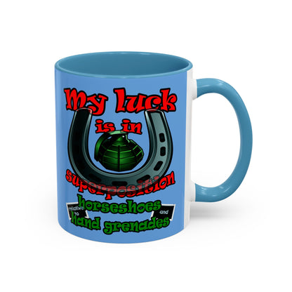 my luck - Accent Mug (light blue)