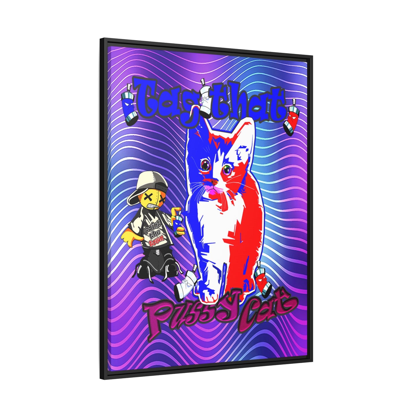 tag that - framed canvas art (purple wave)