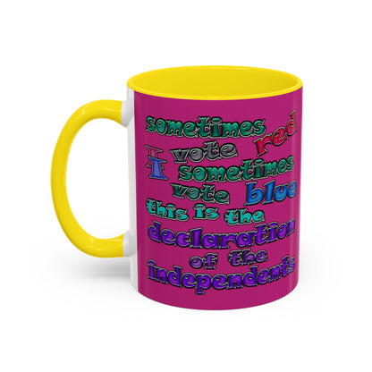 declaration of the independents - Accent Mug (pink)
