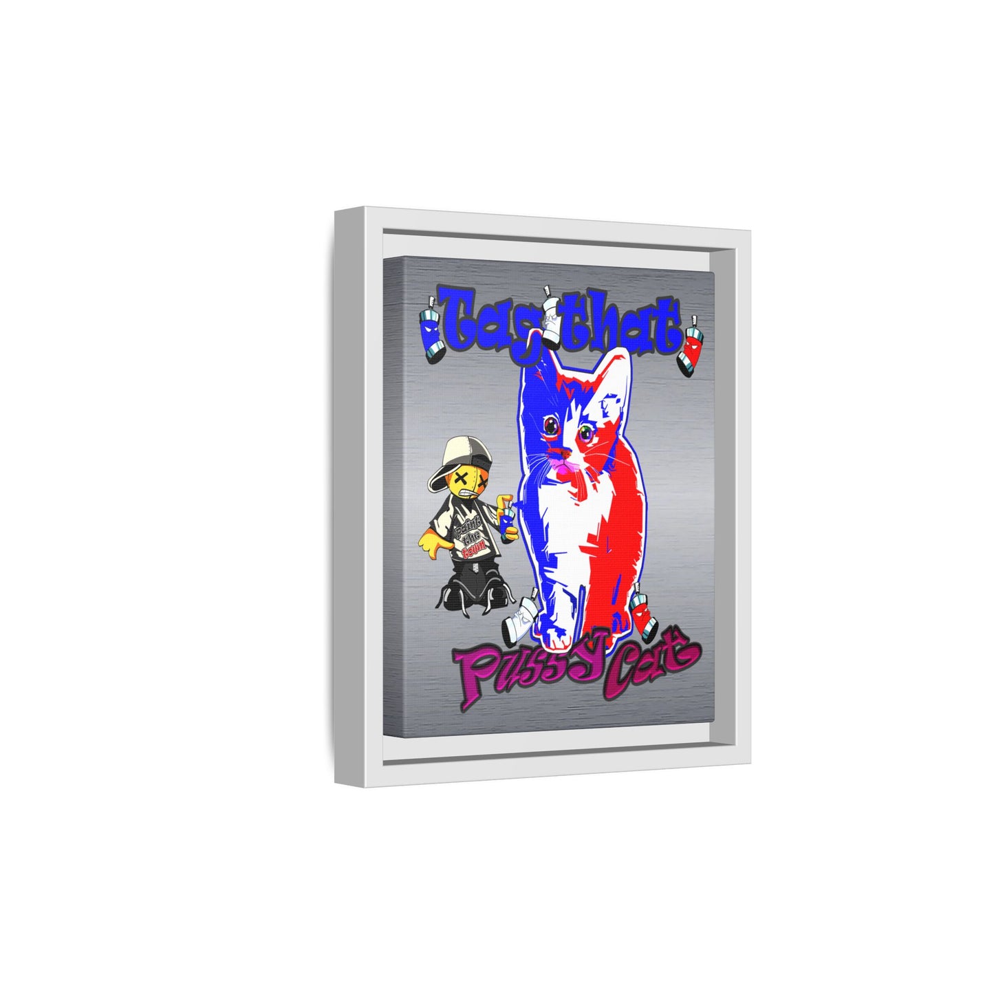 tag that - framed canvas art (brushed nickel)