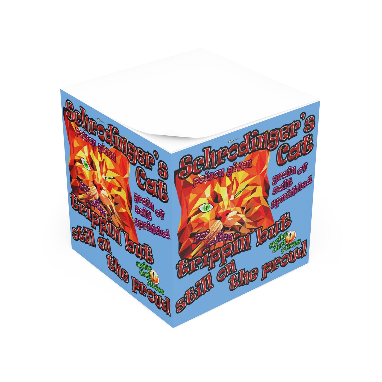schrodinger's cat - note cube (light blue)