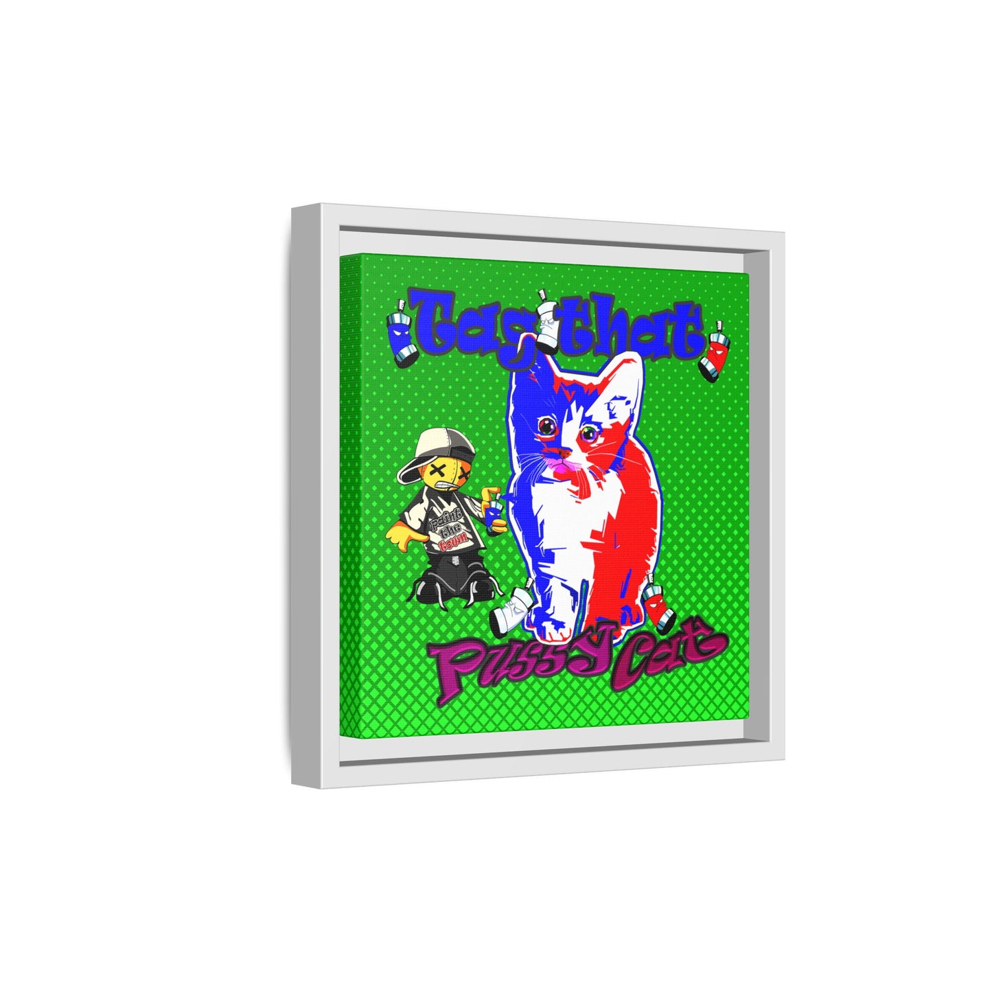 tag that - framed canvas art (logo green)