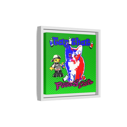 tag that - framed canvas art (logo green)