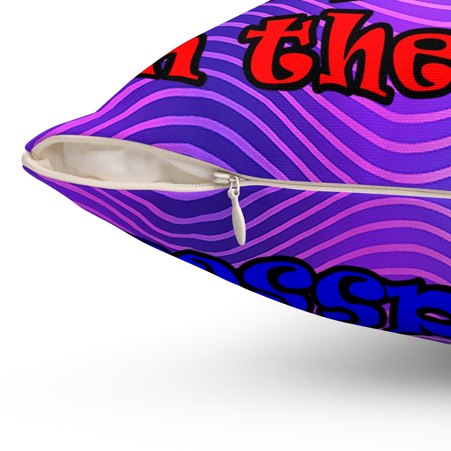 donkeys and elephants - Spun Polyester Square Pillow - (purple wave)