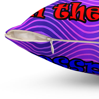 donkeys and elephants - Spun Polyester Square Pillow - (purple wave)
