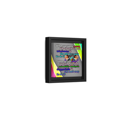 doggystyle - framed canvas art (rainbow split)