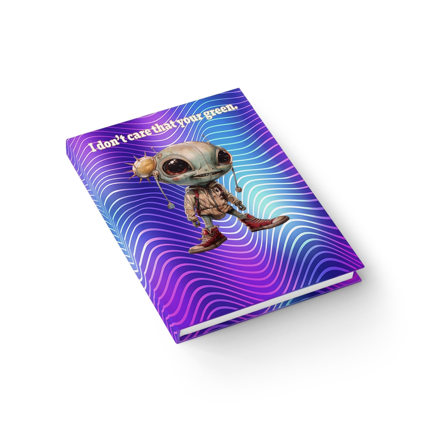 I don't care that your green - journal-lined (purple wave)