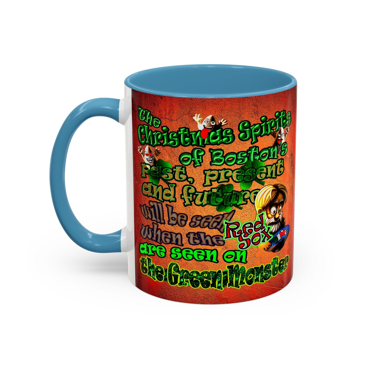 christmas spirits of boston - Accent Mug (burnt orange)