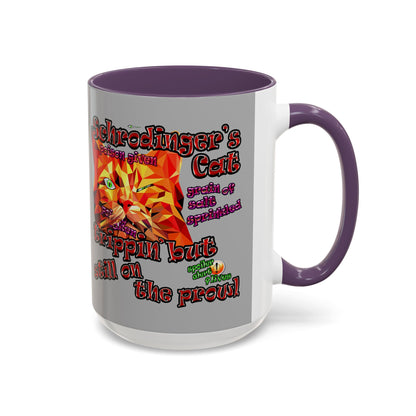 schrodinger's cat - Accent Mug (light grey)