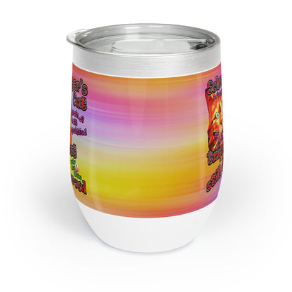schrodinger's cat - Chill Wine Tumbler (color blur)