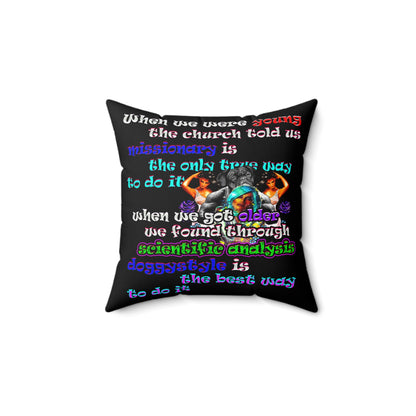 doggystyle - Spun Polyester Square Pillow - (black)