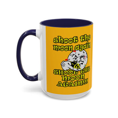 shoot the moon again - Accent Mug (yellow)