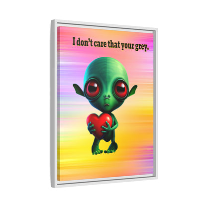 I don't care that your grey - framed canvas art (color blur)