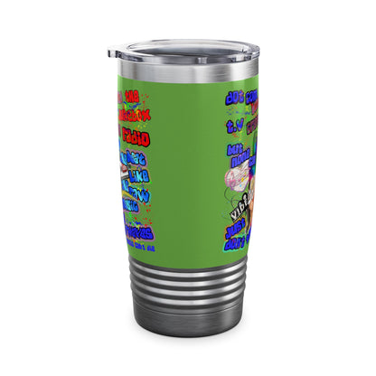 drop the beat - Ringneck Tumbler, 20oz (green)