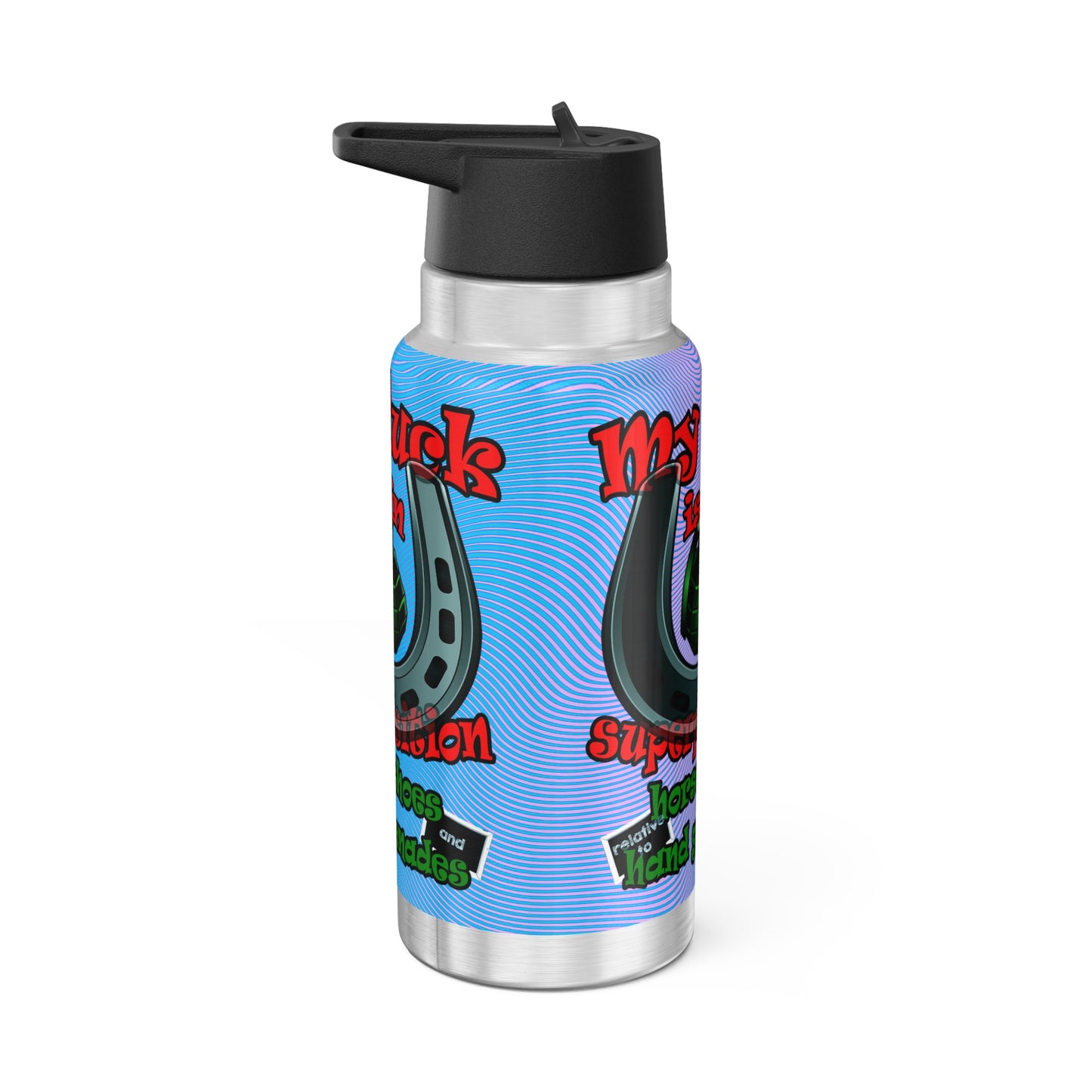 my luck - Gator Tumbler, 32oz  (light blue-purple wave)