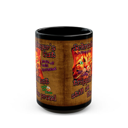 schrodinger's cat - Black Mug (brown papyrus)