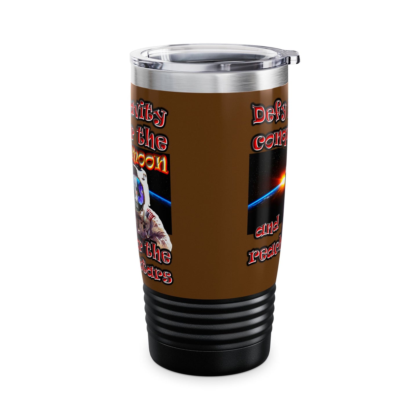 defy conquer reach - Ringneck Tumbler, 20oz (brown)