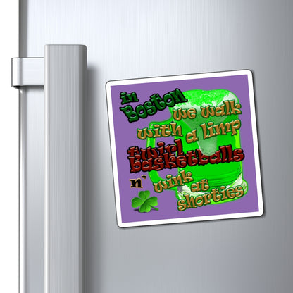 celtics logo - Magnets - (light purple)