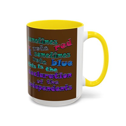 declaration of the independents - Accent Mug (brown)