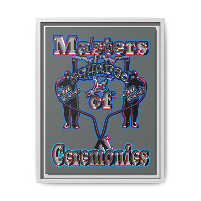 em cee squared - framed canvas art (dark grey)