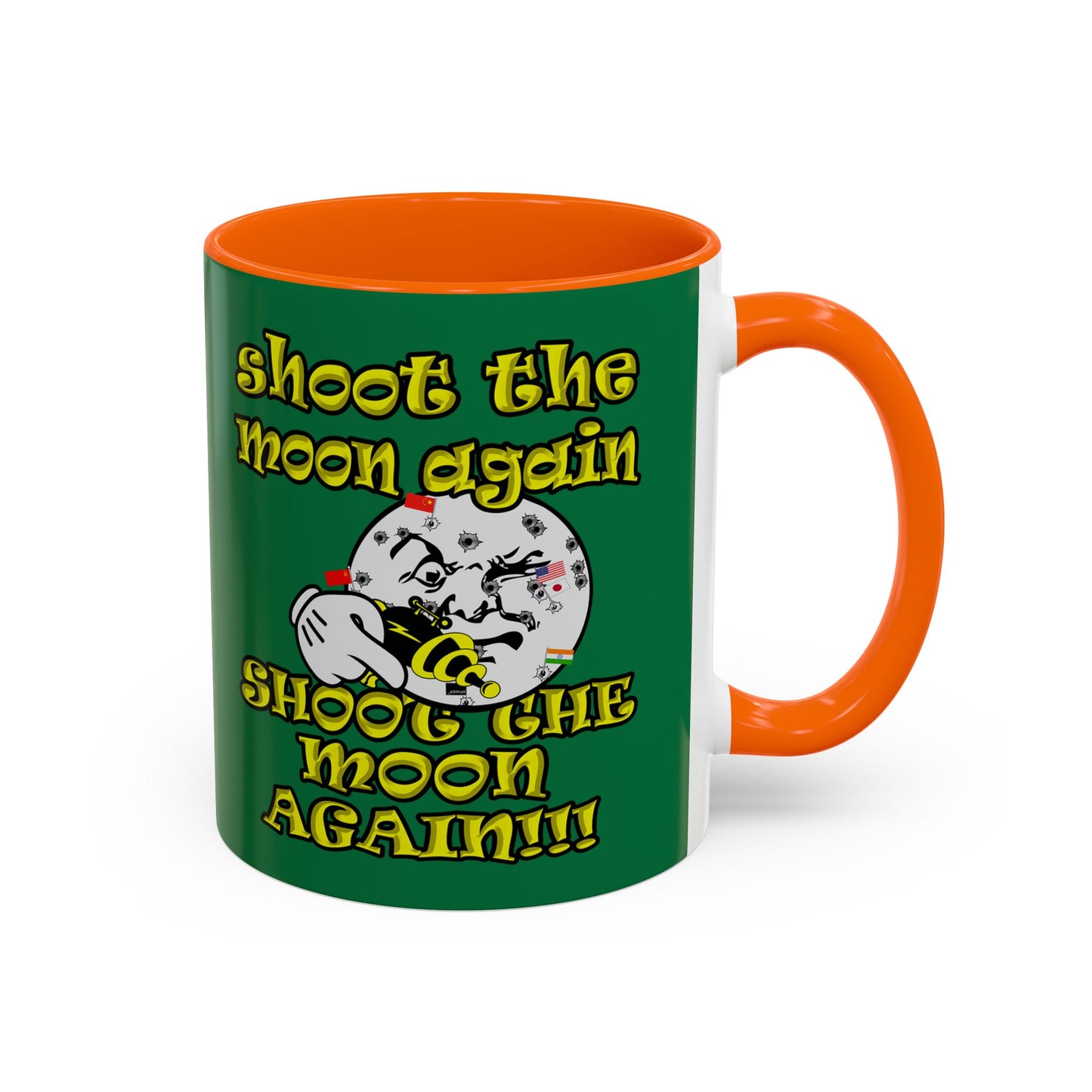 shoot the moon again - Accent Mug (dark green)