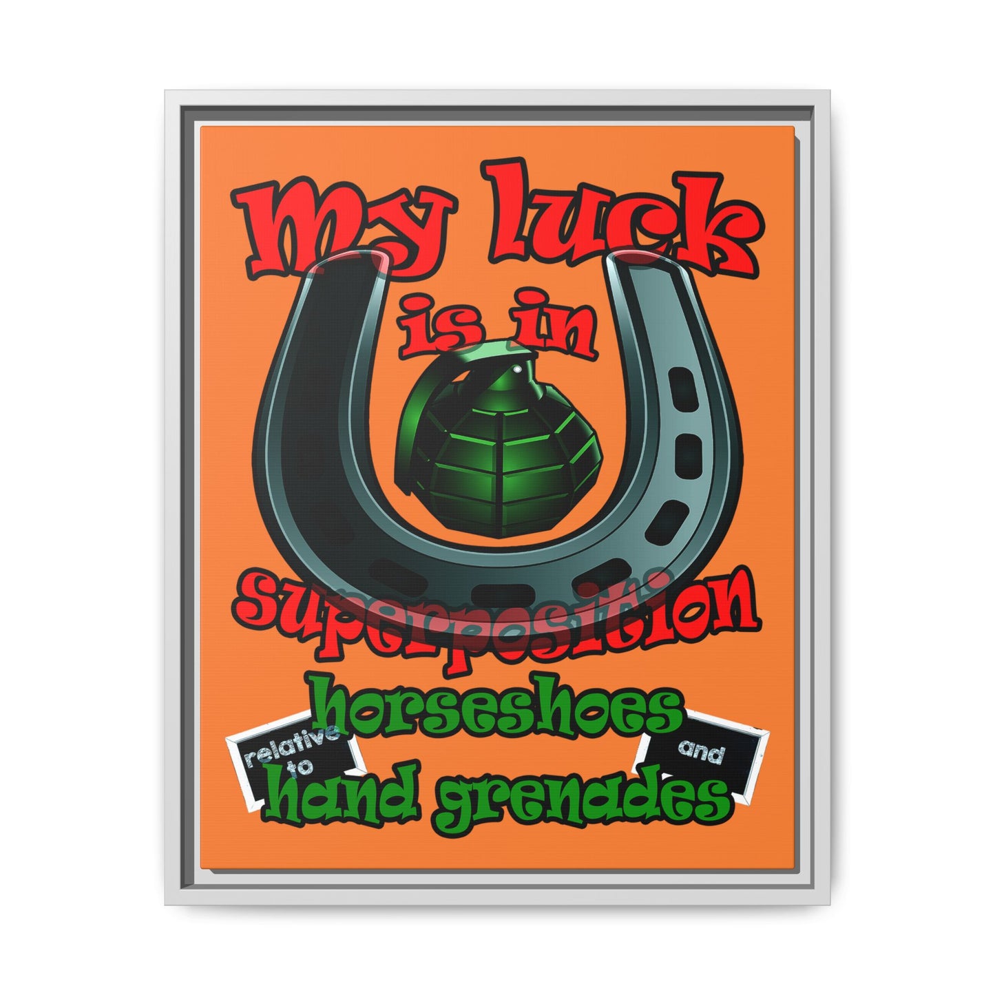my luck - framed canvas art (crusta)