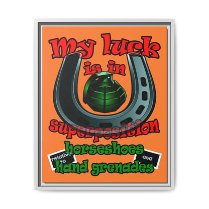 my luck - framed canvas art (crusta)